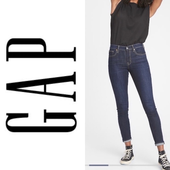 Gap Stretch True Skinny Jeans Blue 25 Mid-rise - Picture 1 of 7